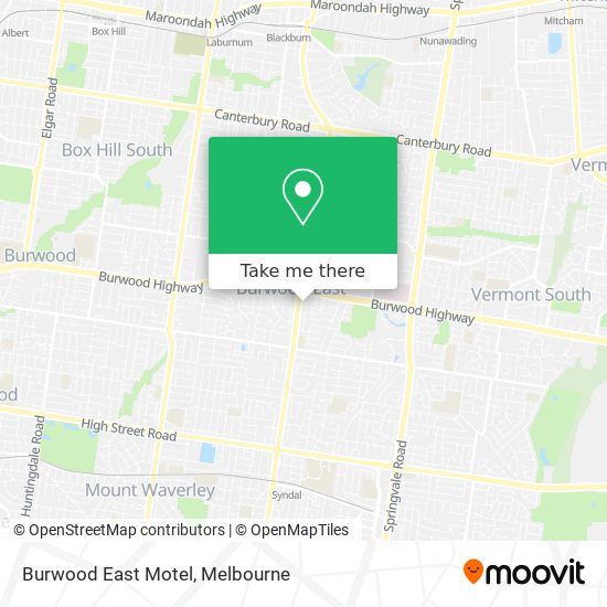 Burwood East Motel map