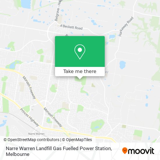 Mapa Narre Warren Landfill Gas Fuelled Power Station