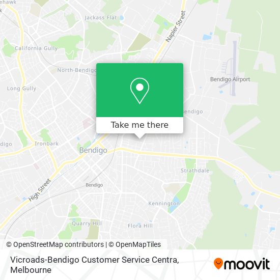 Vicroads-Bendigo Customer Service Centra map