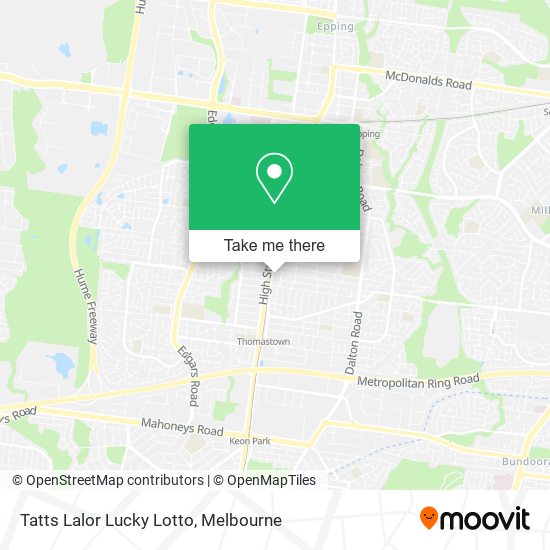 Tatts Lalor Lucky Lotto map