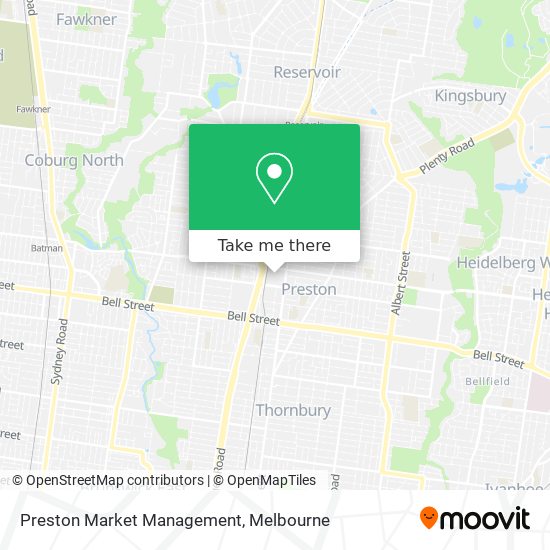 Mapa Preston Market Management