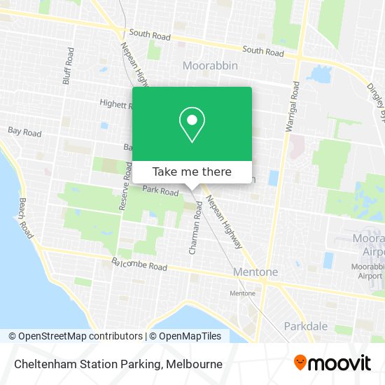 Mapa Cheltenham Station Parking