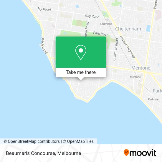 Beaumaris Concourse map