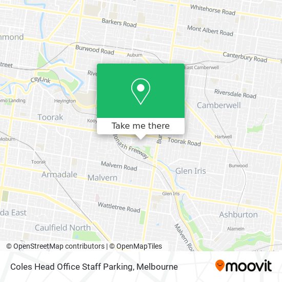 Coles Head Office Staff Parking map