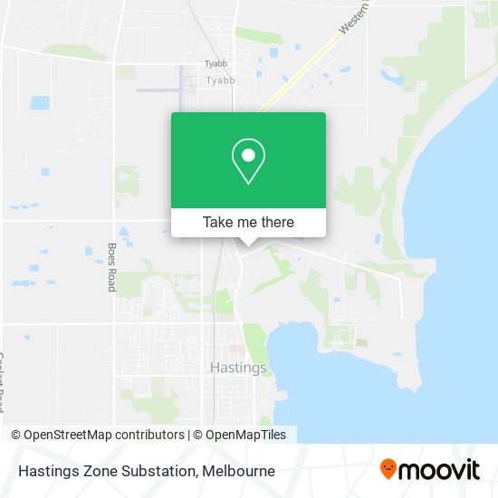 Hastings Zone Substation map