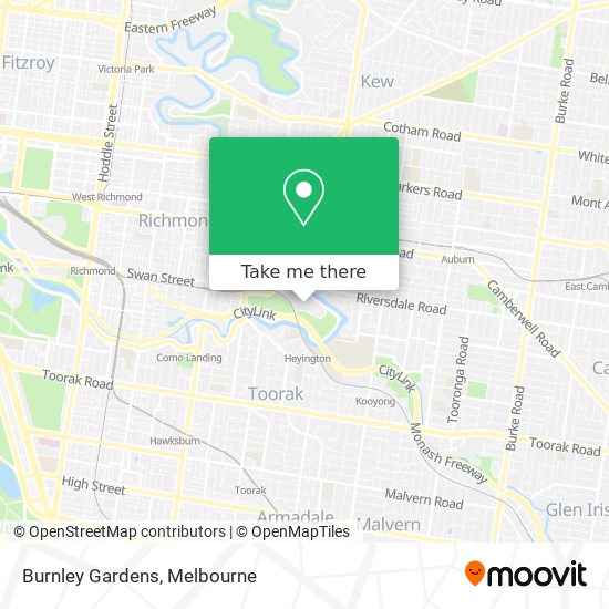 Burnley Gardens map