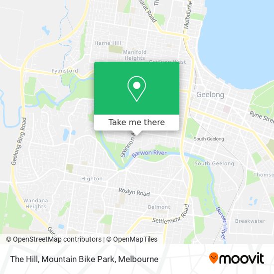 The Hill, Mountain Bike Park map