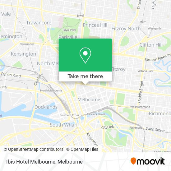 Ibis Hotel Melbourne map