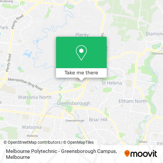 Melbourne Polytechnic - Greensborough Campus map