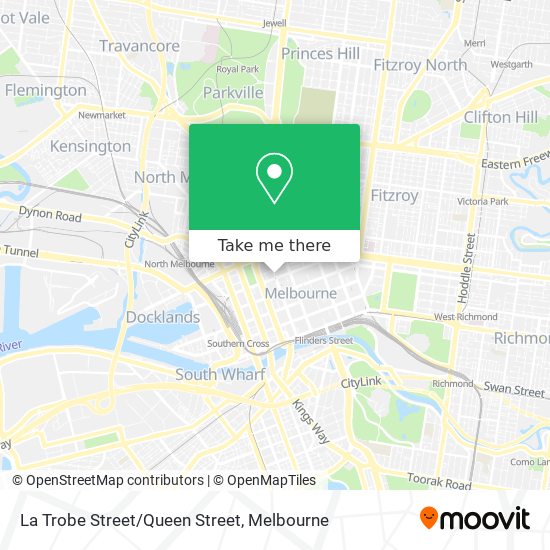 La Trobe Street/Queen Street map