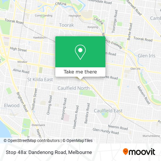 Stop 48a: Dandenong Road map