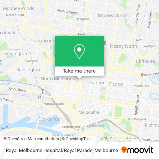 Royal Melbourne Hospital / Royal Parade map