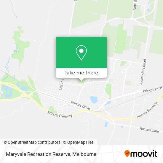 Maryvale Recreation Reserve map