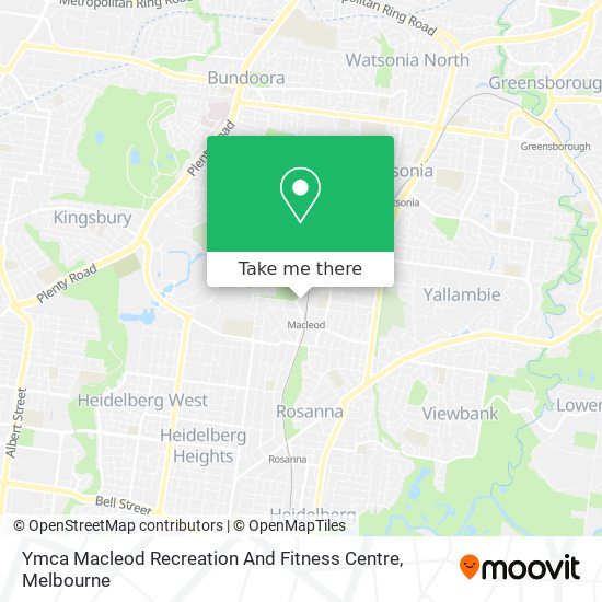 Ymca Macleod Recreation And Fitness Centre map