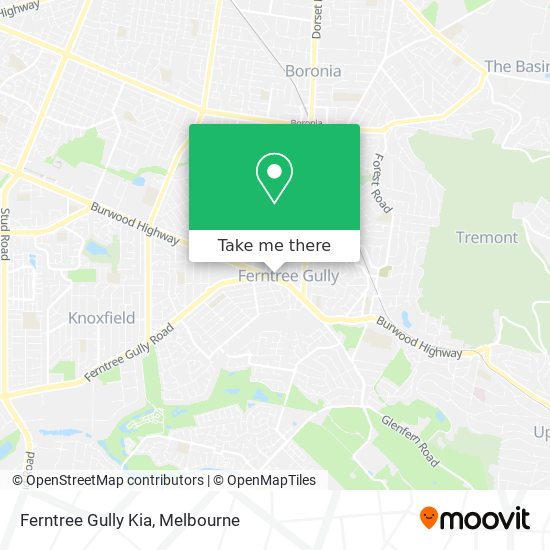 Mapa Ferntree Gully Kia