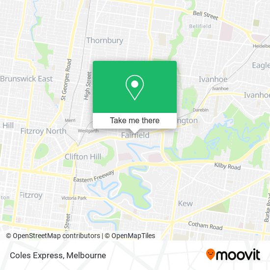 Coles Express map