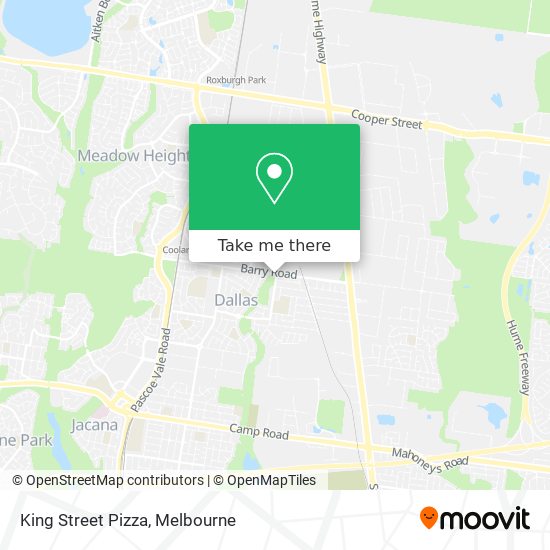 King Street Pizza map