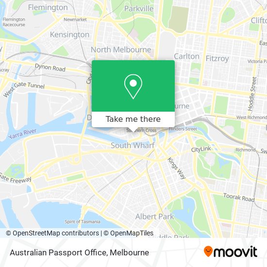 Australian Passport Office map