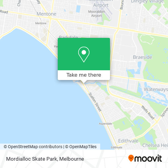 Mordialloc Skate Park map