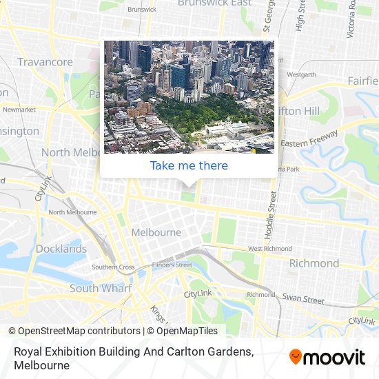 Mapa Royal Exhibition Building And Carlton Gardens