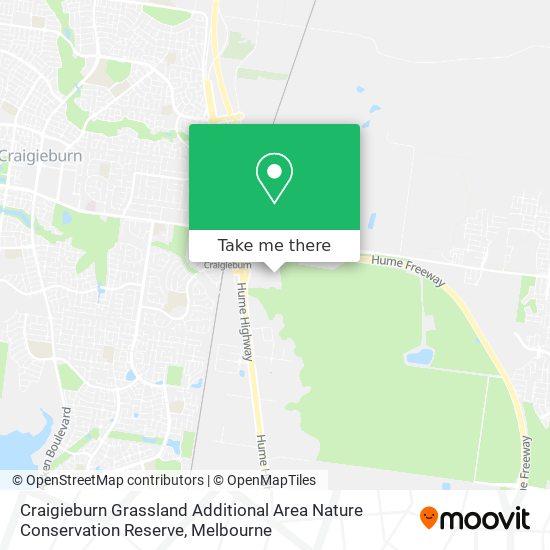 Mapa Craigieburn Grassland Additional Area Nature Conservation Reserve