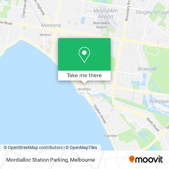 Mordialloc Station Parking map