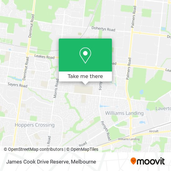 James Cook Drive Reserve map
