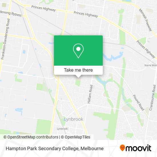 Mapa Hampton Park Secondary College