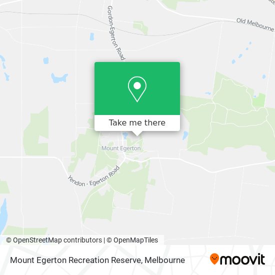 Mount Egerton Recreation Reserve map