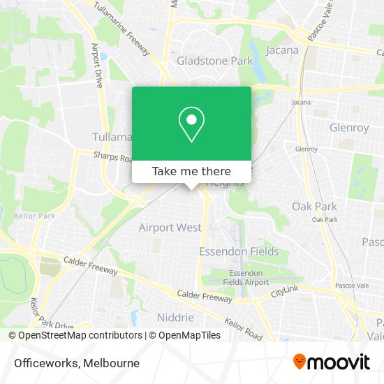 Mapa Officeworks