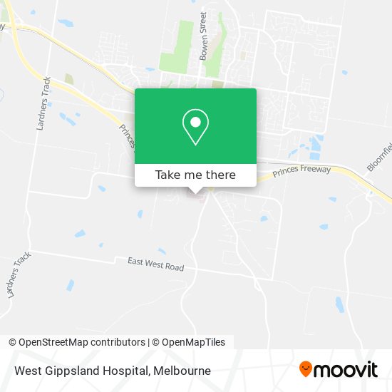 West Gippsland Hospital map