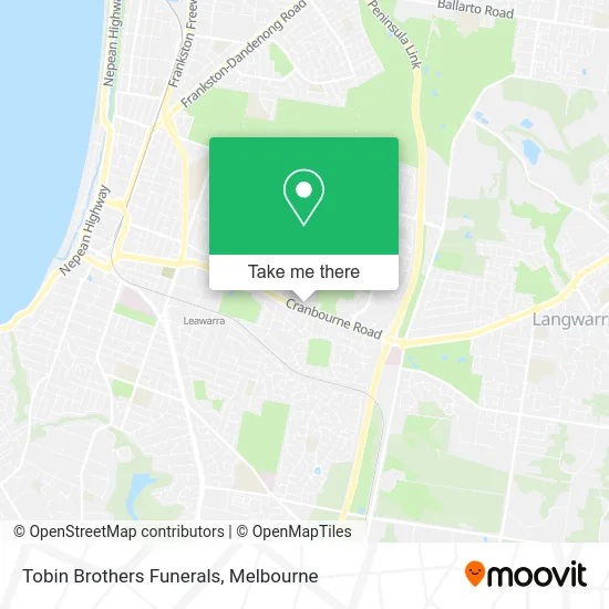 Mapa Tobin Brothers Funerals