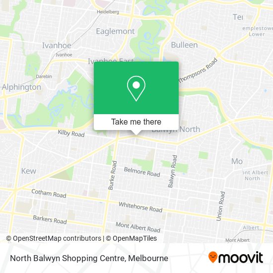 North Balwyn Shopping Centre map