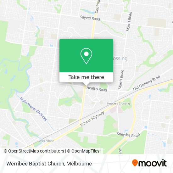 Mapa Werribee Baptist Church