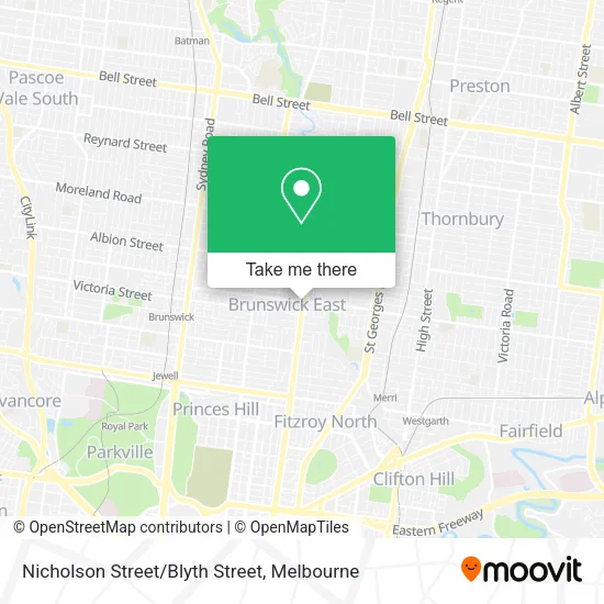 Nicholson Street/Blyth Street map