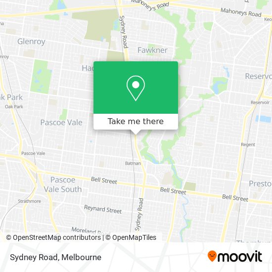 Mapa Sydney Road