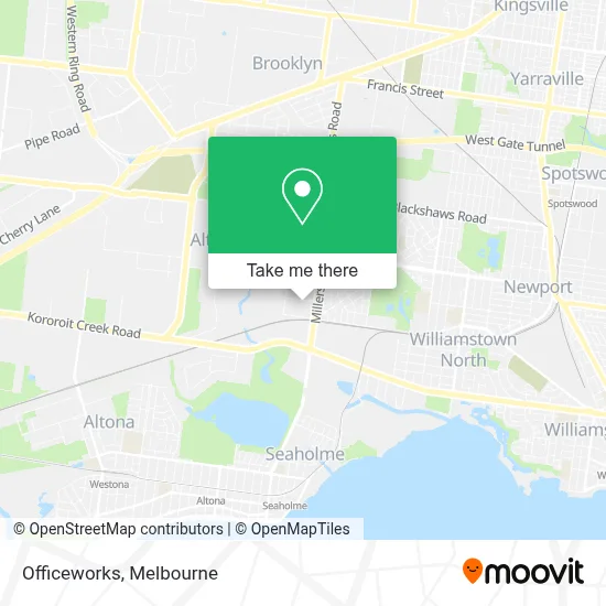 Officeworks map