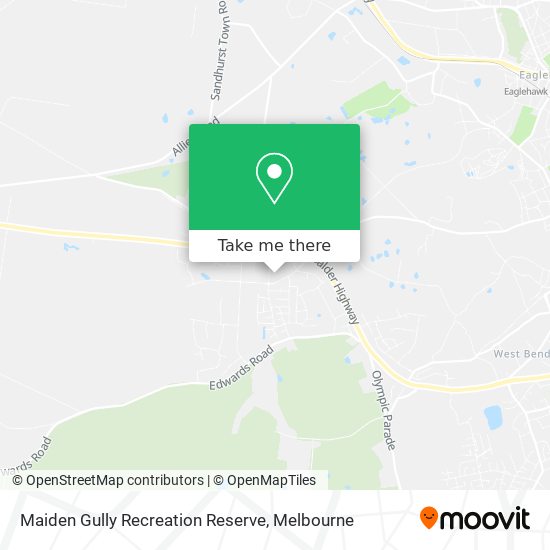 Maiden Gully Recreation Reserve map