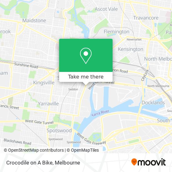 Crocodile on A Bike map