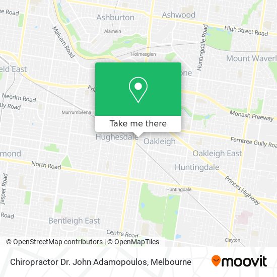 Chiropractor Dr. John Adamopoulos map