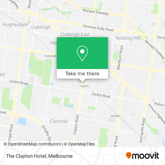 The Clayton Hotel map
