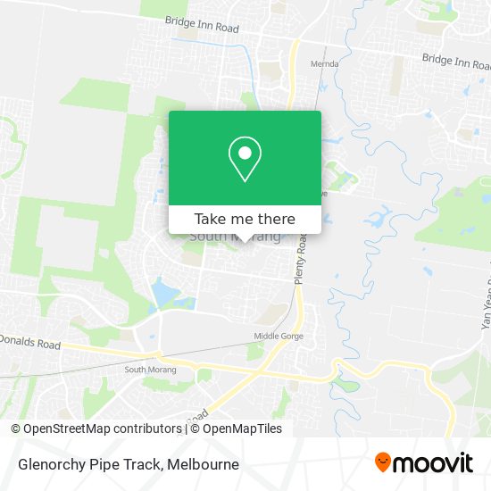 Mapa Glenorchy Pipe Track