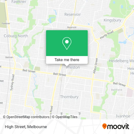 High Street map