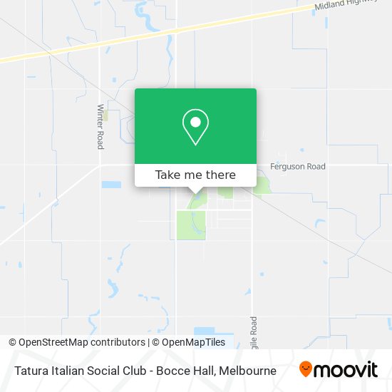 Mapa Tatura Italian Social Club - Bocce Hall