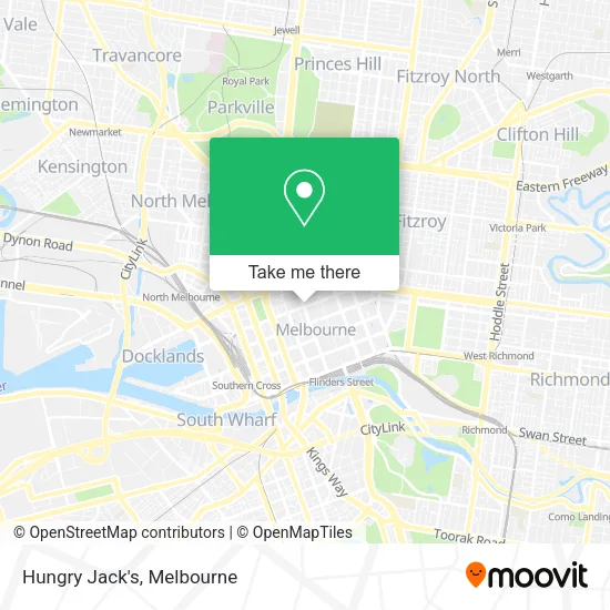 Hungry Jack's map
