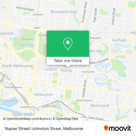 Napier Street/Johnston Street map