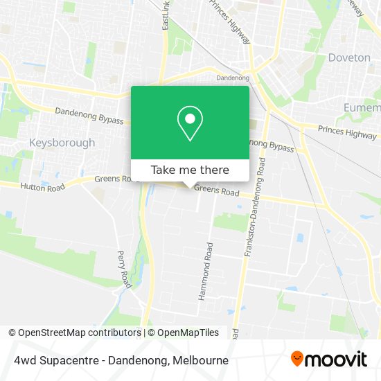 4wd Supacentre - Dandenong map