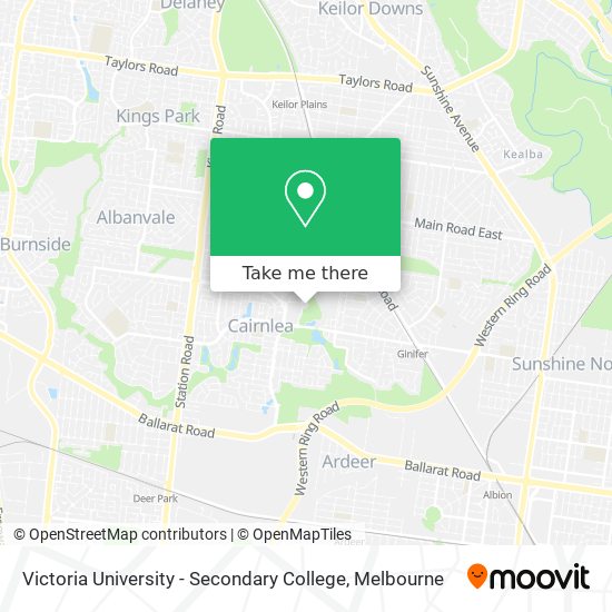 Mapa Victoria University - Secondary College