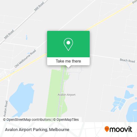 Avalon Airport Parking map