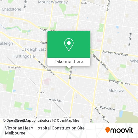 Mapa Victorian Heart Hospital Construction Site